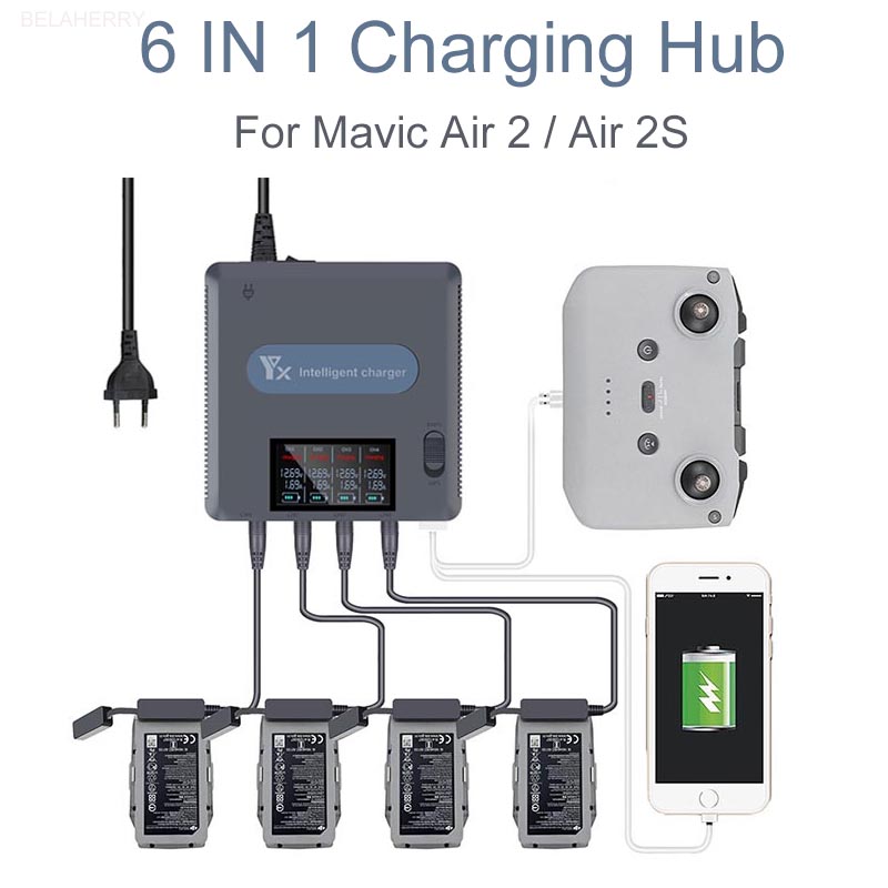 6 in 1 Digital display Battery - Drone Battery Adapter review and price